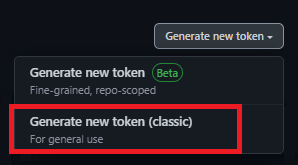 Generate New Token
